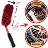 Picture of oesee Angled Wheel Brush Kit 3 Pack- Angled Microfiber Wheel Brush, Wheel Barrel Brush, Detailing Brush Scratch Free Calipers Woolies Spoke Brush Cleans Brake Dust from Barrels& Hard to Reach Areas