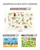 Picture of Babebay Disposable Placemats for Baby, 60 Pack Sticky Toddler Placemat for Restaurants, Dining Table, Party, Travel, 12" x 18" with 3 Designs