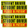 Picture of Sukh 4 Pcs Student Driver Magnet for Car - Be Patient Student Driver Magnet Boys and Girls New Student Driver Sticker Safety Warning Reflective Signs Reusable Movable