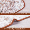 Picture of Stuffed Premium Soft Dog Blanket, with Flannel Brown Cute Paw Print, 24 * 32 inches, Cat Blanket Puppy Pads Supplies Dog Products Stuff Essentials