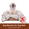 Picture of Stuffed Premium Soft Dog Blanket, with Flannel Brown Cute Paw Print, 24 * 32 inches, Cat Blanket Puppy Pads Supplies Dog Products Stuff Essentials