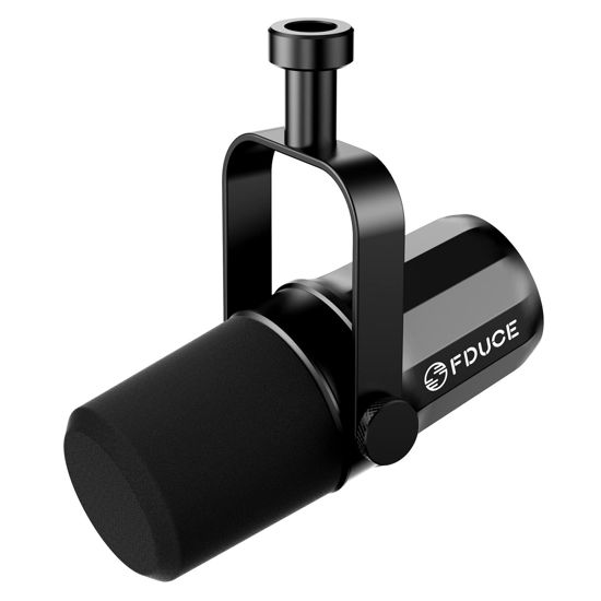 Picture of FDUCE SL40X XLR Dynamic Microphone for Vocal Recording, Podcasting, Gaming, Live Streaming&Broadcasting, All Metal Cardioid Mic, Voice-Isolating Technology -Black