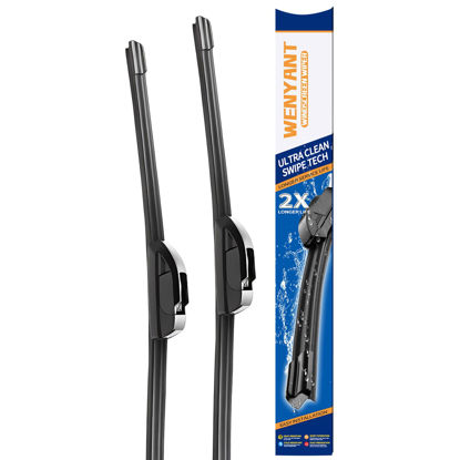 Picture of 13" + 13" Replacement For Jeep Wrangler 2006-1997 Front Windshield Wiper Blade Original Equipment Automotive Replacement J/U Hook Blades 2 Pack