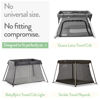 Picture of Travel Crib Fitted Sheets for Baby Bjorn, Guava Lotus Travel Crib and 24 x 42 Inch Travel Light Playard Mattress - Snuggly Soft 100% Jersey Cotton - Light + Dark Sage Green - 2 Pack