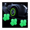 Picture of Luminous Tire Valve Stem Caps for Car, 12PCS Fluorescent Glow in The Dark Air Caps Cover, Illuminated Corrosion Resistant Tire Pressure Caps, Universal for Car, Truck, SUV, Motorcycles, Bike (Green)