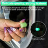 Picture of Luminous Tire Valve Stem Caps for Car, 12PCS Fluorescent Glow in The Dark Air Caps Cover, Illuminated Corrosion Resistant Tire Pressure Caps, Universal for Car, Truck, SUV, Motorcycles, Bike (Green)