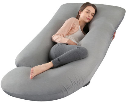 Picture of BATTOP Pregnancy Pillows for Sleeping,Full Body Maternity Pillow with Cooling Cover,Support for Back,Hips,Legs,Belly for Pregnant Women,Pregnancy Must Haves