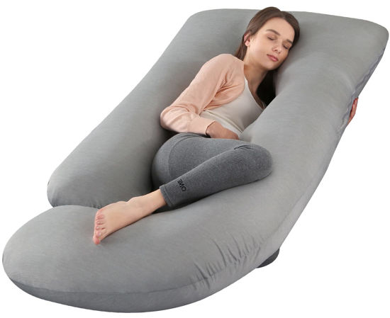Picture of BATTOP Pregnancy Pillows for Sleeping,Full Body Maternity Pillow with Cooling Cover,Support for Back,Hips,Legs,Belly for Pregnant Women,Pregnancy Must Haves