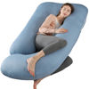 Picture of BATTOP Pregnancy Pillow for Sleeping,Maternity Pillow with Cooling Removable Cover,57 Inch Cooling Body Pillow,Support for Back,Hips,Legs,Belly,Pregnancy Must Haves