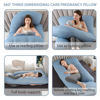 Picture of BATTOP Pregnancy Pillow for Sleeping,Maternity Pillow with Cooling Removable Cover,57 Inch Cooling Body Pillow,Support for Back,Hips,Legs,Belly,Pregnancy Must Haves