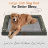 Picture of Large Dog Bed Orthopedic Washable: Beds Bolster XL Bed Large Big Dogs Memory Foam Couch Sofa Waterproof with Removable Cover - Dark Green