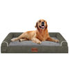 Picture of Large Dog Bed Orthopedic Washable: Beds Bolster XL Bed Big XLarge Dogs Memory Foam Couch Sofa Waterproof with Removable Cover - Dark Green