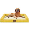 Picture of Large Dog Bed Orthopedic Washable: Beds Bolster XL Bed Big XLarge Dogs Egg Crate Foam Couch Sofa Waterproof with Removable Cover - Ginger