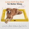 Picture of Large Dog Bed Orthopedic Washable: Beds Bolster XL Bed Big XLarge Dogs Egg Crate Foam Couch Sofa Waterproof with Removable Cover - Ginger