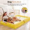 Picture of Large Dog Bed Orthopedic Washable: Beds Bolster XL Bed Big XLarge Dogs Egg Crate Foam Couch Sofa Waterproof with Removable Cover - Ginger