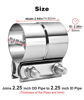 Picture of EVIL ENERGY Exhaust Clamp,Lap Joint Band Clamp Stainless Steel for Pipes,Mufflers,Catalytic Converters (1, 2.25 inch)