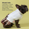 Picture of KYEESE Dog Sweater with Bowtie Pullover Dog Sweater for Small Dogs Male Buffalo Check Small Dog Sweater Turtleneck Dog Clothes Dog Coats Knitwear Dog Sweater Dress Puppy Cat Sweater, White, X-Small