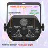 Picture of Qajok Party Lights DJ Disco Light, RGB LED Strobe Light, Battery Powered Sound Activated Projector with Remote Control for Christmas Halloween Decorations Birthday Stage Show Dance Wedding