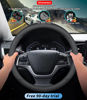 Picture of Custom-Fit for Maserati Steering Wheel Cover, Premium Leather Car Steering Wheel Cover with Logo, Non-Slip, Breathable, for Maserati Accessories (B-Style,for Maserati)