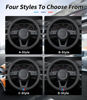 Picture of Custom-Fit for Maserati Steering Wheel Cover, Premium Leather Car Steering Wheel Cover with Logo, Non-Slip, Breathable, for Maserati Accessories (B-Style,for Maserati)