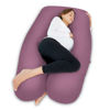 Picture of Meiz Pregnancy Pillow,Cooling Silky Pregnancy Pillows for Sleeping,Full Body Maternity Pillow for Pregnant Woman with Cooling Silky Jersey Cover,Dark Purple