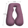 Picture of Meiz Pregnancy Pillow,Cooling Silky Pregnancy Pillows for Sleeping,Full Body Maternity Pillow for Pregnant Woman with Cooling Silky Jersey Cover,Dark Purple