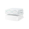 Picture of Newton Baby Organic Fitted Crib Sheets - 100% Breathable and Ultra-Soft, 100% Organic Muslin Cotton, Dreamweaver Print in Moonstone Mist + Solid White, Fits All Standard Cribs