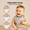 Picture of KeaBabies 8-Pack Organic Baby Bandana Drool Bibs for Boys Girls - Soft Cotton Drooling & Teething Bibs for Infants, Toddlers, Super Absorbent Cotton Bandana Bibs for Baby Boy & Girl (Grayscape)