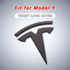 Picture of Nanaholy Model Y Accessories for Tesla Emblem Sticker 2PCS/Set 2024 2023 2022 2021 2020 Logo Decal (Black)