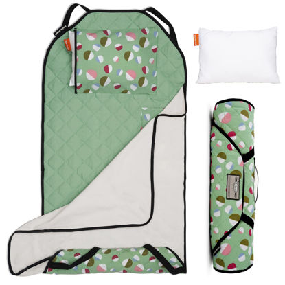 Picture of Urban Infant Tot Cot Kids Nap Mat - Toddler Preschool Daycare Bedding Cover with Blanket and Pillow - Pistachio