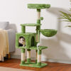 Picture of Heybly Cat Tree with Toy, Cat Tower condo for Indoor Cats, Cat House with Padded Plush Perch, Cozy Hammock and Sisal Scratching Posts, Green HCT004SGR