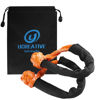 Picture of Ucreative 2Pcs Synthetic Soft Shackle 1/2 Inch x 22 Inch (56,000lbs Breaking Strength) with Extra Sleeves (Orange)