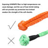 Picture of Ucreative 2Pcs Synthetic Soft Shackle 1/2 Inch x 22 Inch (56,000lbs Breaking Strength) with Extra Sleeves (Orange)