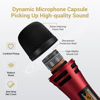 Picture of TONOR Wireless Microphones, UHF Dual Karaoke Microphone System, Microfonos Inalambricos with Rechargeable Receiver, Cordless Dynamic Mic Micro Set for Singing, Wedding, DJ, Party, Speech TW320 Red