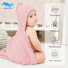 Picture of SWEET DOLPHIN Muslin Hooded Baby Bath Towels - 2 Pack 100% Cotton Towel for Babies, Infants, Toddlers - 32x32Inch - Highly Absorbent and Newborn Essential, Pink
