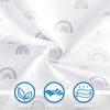 Picture of Bassinet Sheet Set 2 Pack Fitted Universal Microfiber Soft Cradle Sheets for Hourglass Rectangle and Oval Bassinet Mattress, Rainbow Bassinet Sheets for Girls and Boys