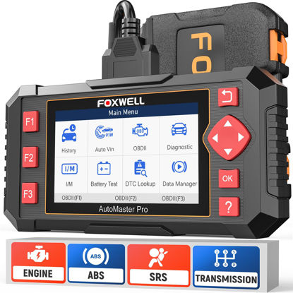 Picture of FOXWELL Car Scanner NT604 Elite OBD2 Scanner ABS SRS Transmission, Check Engine Code Reader,Diagnostic Scan Tool with SRS Airbag Scanner, Car Diagnostic Scanner for All Cars with Battery Test