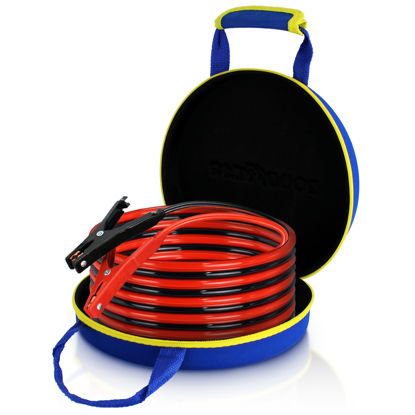 Picture of GOODYEAR - ULTRA RELIABLE Car Jumper Cables with DURABLE PVC CASE, Emergency Roadside Assistance, Works in EVERY WEATHER [4 GAUGE, 16 FT]