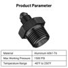 Picture of EVIL ENERGY 3AN Male Flare to 3/8" NPT Pipe Fitting Adapter Straight Aluminum Black 2PCS