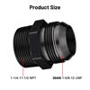 Picture of EVIL ENERGY 20AN Male Flare to 1-1/4" NPT Pipe Fitting Adapter Straight Aluminum Black 2PCS