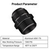 Picture of EVIL ENERGY 20AN Male Flare to 1-1/4" NPT Pipe Fitting Adapter Straight Aluminum Black 2PCS