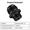 Picture of EVIL ENERGY 16AN Male Flare to 3/4" NPT Pipe Fitting Adapter Straight Aluminum Black 2PCS