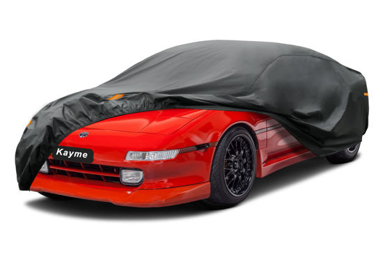 Picture of Kayme 7 Layers Coupe Car Cover Custom Fit Toyota MR2 (1984-2007) Waterproof All Weather for Automobiles, Full Exterior Covers Sun Rain Protection UV Protection.