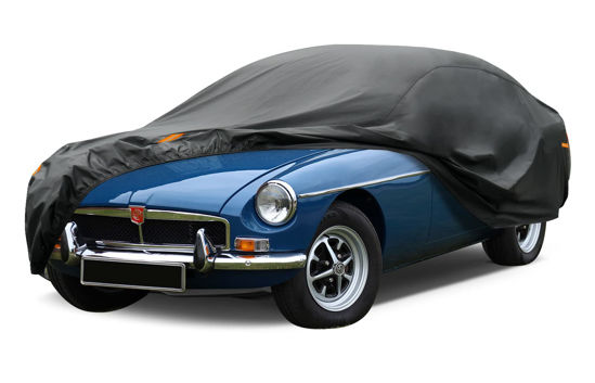 Picture of Kayme 7 Layers Sedan Car Cover Custom Fit MG MGB (1966-1980) Waterproof All Weather for Automobiles, Outdoor Full Cover Rain Sun UV Protection.