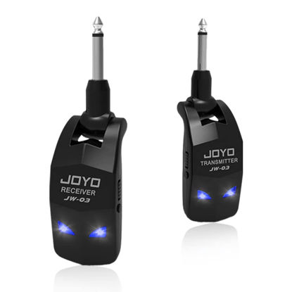 Picture of JOYO 2.4GHz Wireless Guitar System 4 Channels Rechargeable Audio Wireless Transmitter Receiver for Guitar Bass Electric Instruments (JW-03)