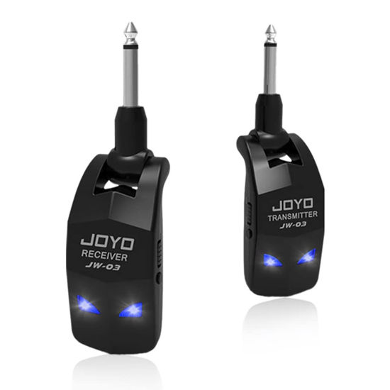 Picture of JOYO 2.4GHz Wireless Guitar System 4 Channels Rechargeable Audio Wireless Transmitter Receiver for Guitar Bass Electric Instruments (JW-03)