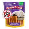Picture of DreamBone DreamSticks with Real Bacon and Cheese Flavor, Rawhide Free Dog Chew Sticks 15 Sticks