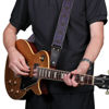 Picture of Nefelibata Guitar Strap, Vintage Embroidered Cotton Guitar Straps with Head Cowhide Leather Ends for Bass, Electric & Acoustic Guitars, with Free Strap Button, 1 Pair Strap Locks and 4 Guitar Picks