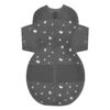 Picture of Happiest Baby SNOO Sleep Sack - 100% Organic Cotton Baby Swaddle Blanket - Doctor Designed Promotes Healthy Hip Development (Charcoal Planets, Large)