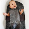 Picture of Happiest Baby SNOO Sleep Sack - 100% Organic Cotton Baby Swaddle Blanket - Doctor Designed Promotes Healthy Hip Development (Charcoal Planets, Large)